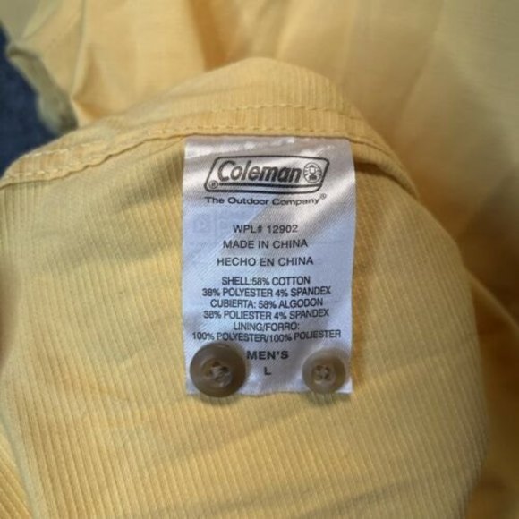 Coleman Short Sleeve Adventure Stretch Outdoor Shirt Sunlight Sz Large - Picture 5 of 8